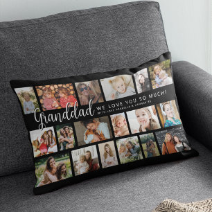Almofada Lombar Avô Personalizado 18 Colagem de Fotos