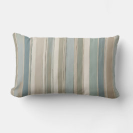 Almofada Lombar Azul empoeirado Teal Sage Bege Listra