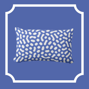 Almofada Lombar Azul Periwinkle com formas semelhantes a geleia br