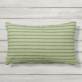Almofada Lombar Azulejo Verde Stripe Khaki Travesseiro lombar