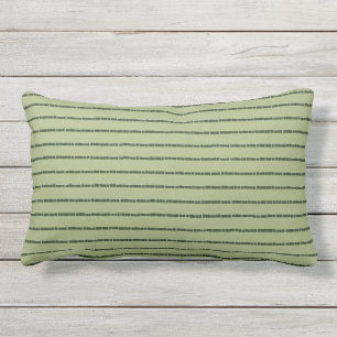 Almofada Lombar Azulejo Verde Stripe Khaki Travesseiro lombar