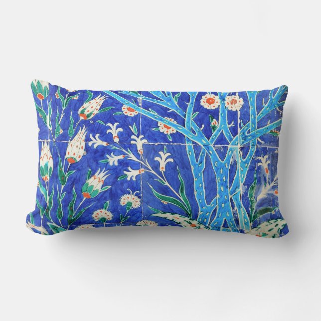 Almofada Lombar Azulejos florais turcos (Frente)