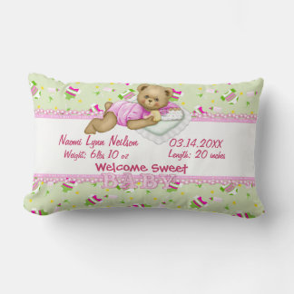 Almofada Lombar Baby Girl Teddy Bear Travesseiro 2