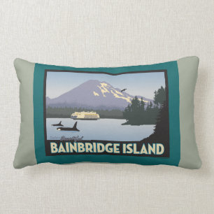 Almofada Lombar Bainbridge Island - Arte Poster com estilo retroat