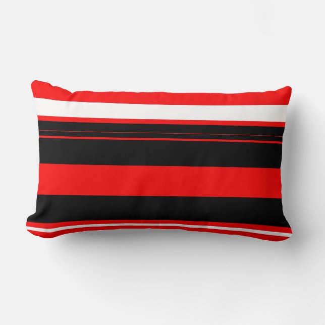 Almofada Lombar Bandas brancas e Pretas (Frente)