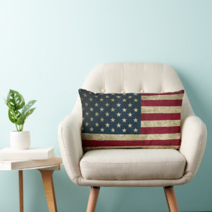 Almofada Lombar Bandeira Americana Estrelas e Listras