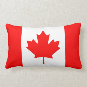 Almofada Lombar Bandeira canadense do travesseiro vermelho da