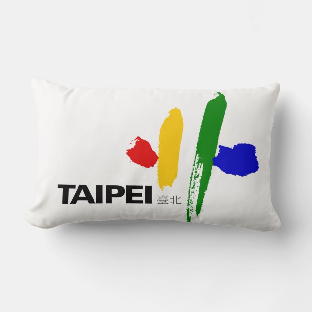 Almofada Lombar Bandeira da Cidade de Taipei (Taiwan) (Frente)