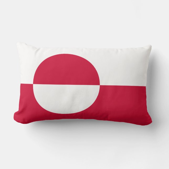 Almofada Lombar Bandeira da Gronelândia (Frente)
