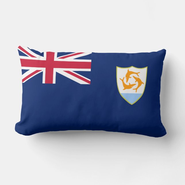 Almofada Lombar Bandeira de Anguilla (Caribe) (Frente)