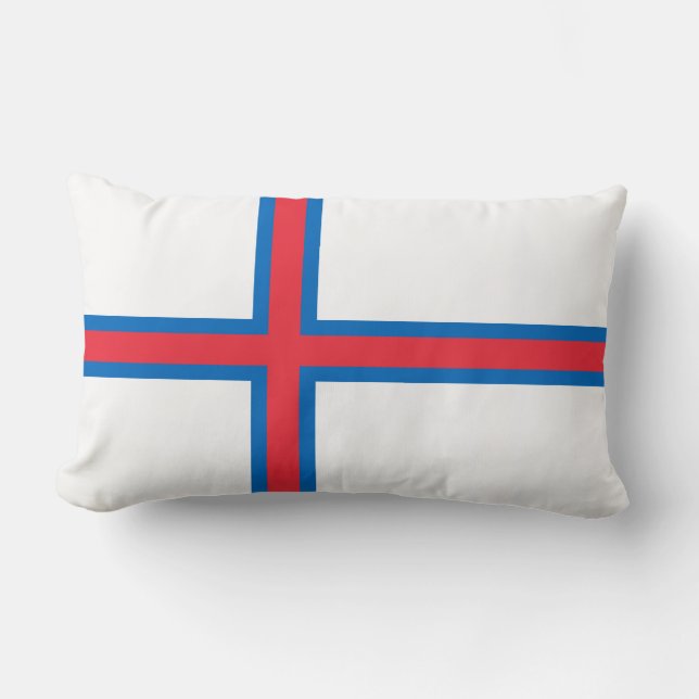 Almofada Lombar Bandeira de Faroe Island (Frente)