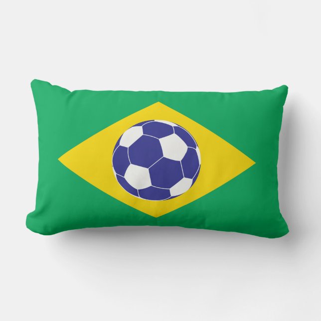Almofada Lombar Bandeira de futebol brasileiro (Frente)
