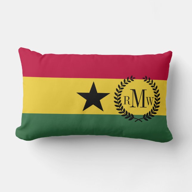 Almofada Lombar Bandeira de Ghana (Frente)