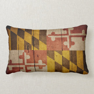 Almofada Lombar Bandeira de madeira áspera de Maryland