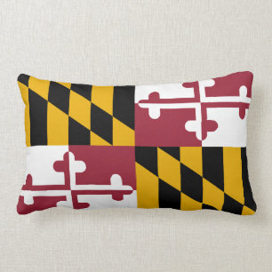 Almofada Lombar Bandeira de Maryland, travesseiro decorativo da