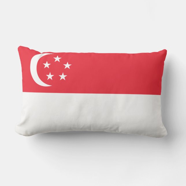 Almofada Lombar Bandeira de Singapura (Frente)