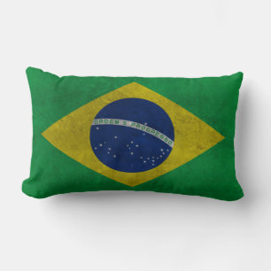 Almofada Lombar Bandeira do Brasil Estilo Grunge