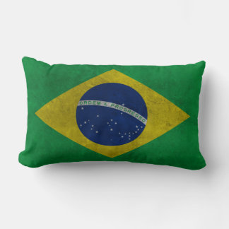 Almofada Lombar Bandeira do Brasil Estilo Grunge