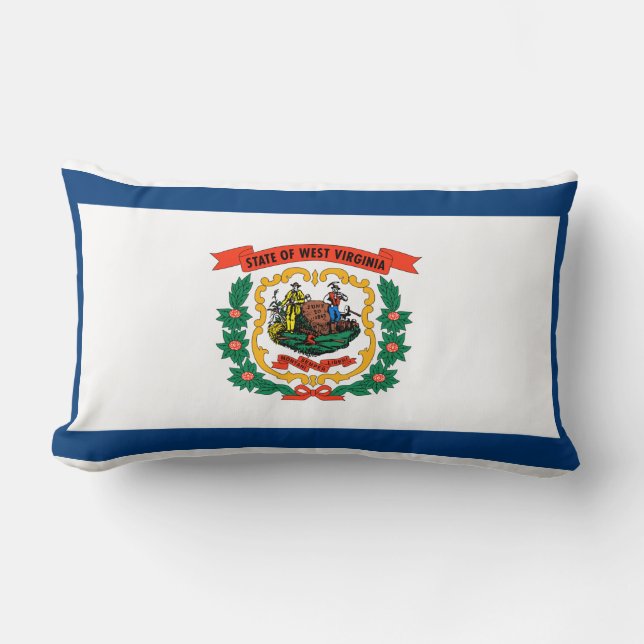 Almofada Lombar Bandeira do Estado da Virgínia Ocidental (Frente)