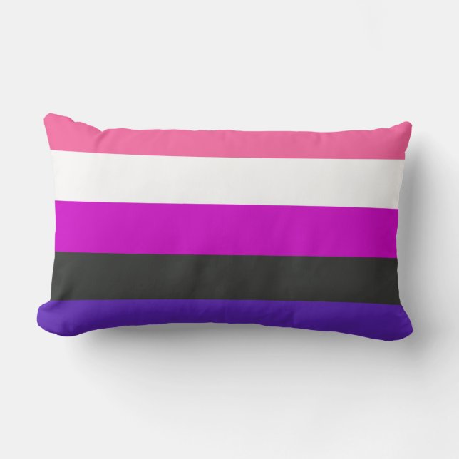 Almofada Lombar Bandeira do Orgulho Genderfluid (Frente)