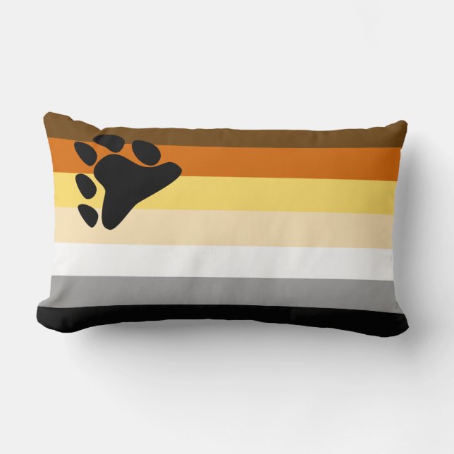 Almofada Lombar Bandeira do Orgulho Urso (Frente)