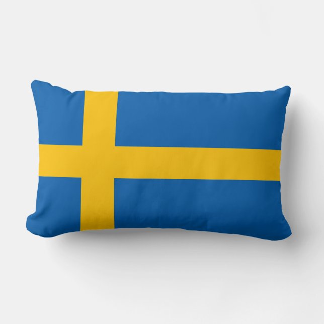 Almofada Lombar Bandeira do sueco da suecia de Sverige (Frente)