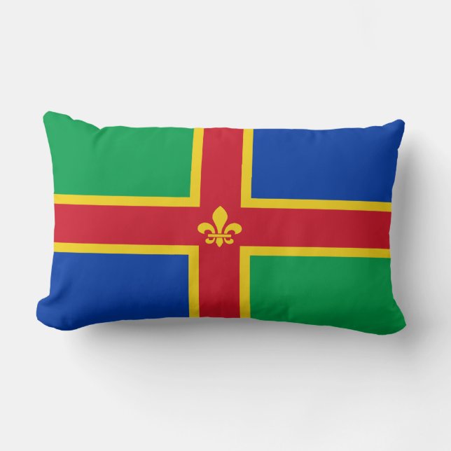 Almofada Lombar Bandeira do Travesseiro Lumbar de Lincolnshire (Frente)