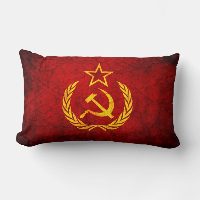 Almofada Lombar Bandeira do vintage CCCP (Frente)