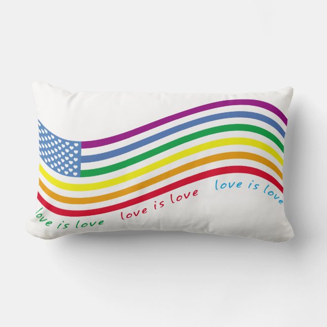 Almofada Lombar bandeira LGBT (Frente)