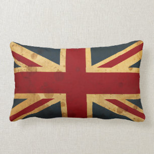 Almofada Lombar Bandeira manchada de Union Jack Reino Unido