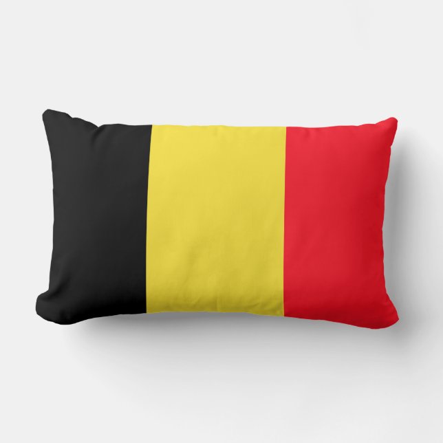 Almofada Lombar Bandeira nacional de Bélgica (Frente)