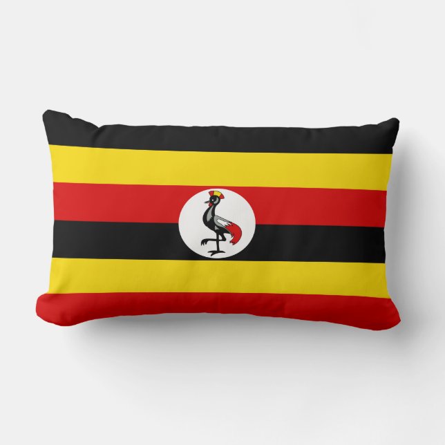 Almofada Lombar Bandeira Ugandesa (Uganda) (Frente)
