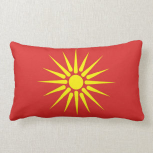 Almofada Lombar bandeira velha do país de Macedónia