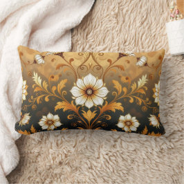 Almofada Lombar "Barockes Ornament-Muster in Gold und Schwarz"7