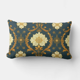 Almofada Lombar "Barockes Ornament-Muster in Gold und Schwarz" Dec