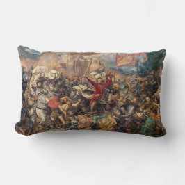 Almofada Lombar Batalha de Grunwald (cena militar medieval) (guerr