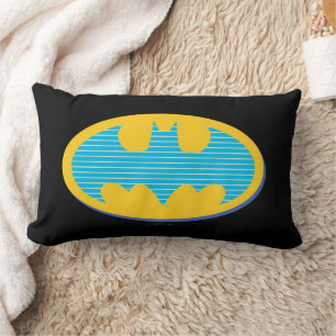 Almofada Lombar Batman Símbolo de faixas cianas