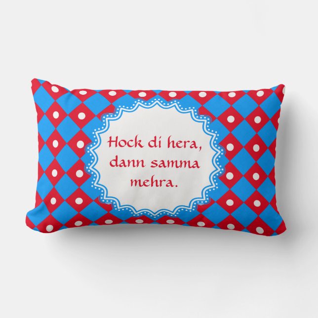 Almofada Lombar Bávaro sutil sobre o algodão (Frente)