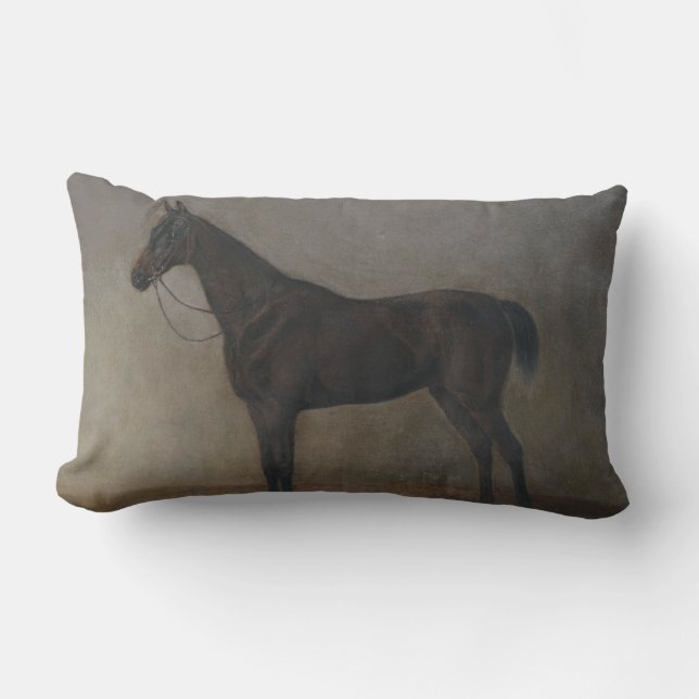 Almofada Lombar Bay Gelding Horse (por Albrecht Adam) (Frente)