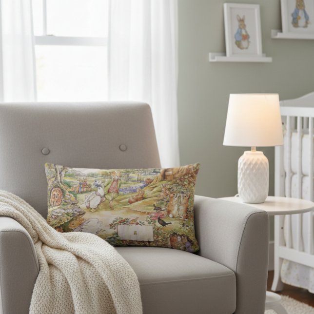 Almofada Lombar Beatrix Potter Cute Peter e Amigos (Criador carregado)