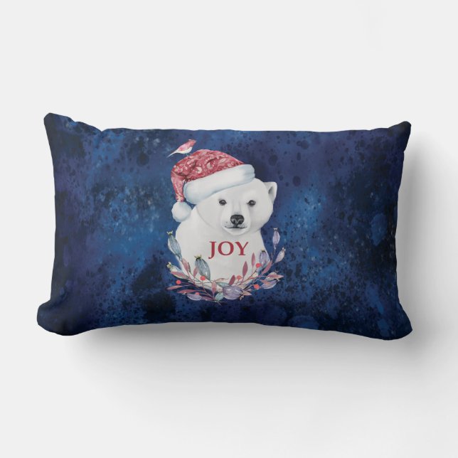 Almofada Lombar Bebê Polar Bear Chapeuzinho Pássaro Alegria no Nat (Frente)