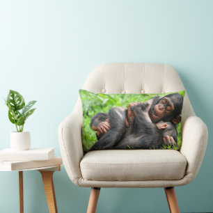 Almofada Lombar Bebês Mais Pobres Dois jovens chimpanzés