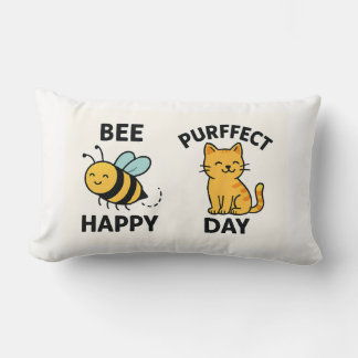 Almofada Lombar Bee Happy & Purfect Day