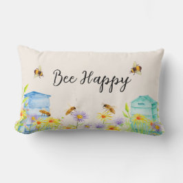 Almofada Lombar Bee Happy Travesseiro decorativo