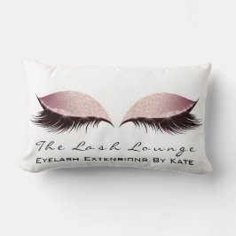 Almofada Lombar Beleza do Makeup do nome da brilha Dourada rosa
