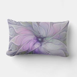 Almofada Lombar Beleza Impressionante Flor de Arte Fractal Abstrat