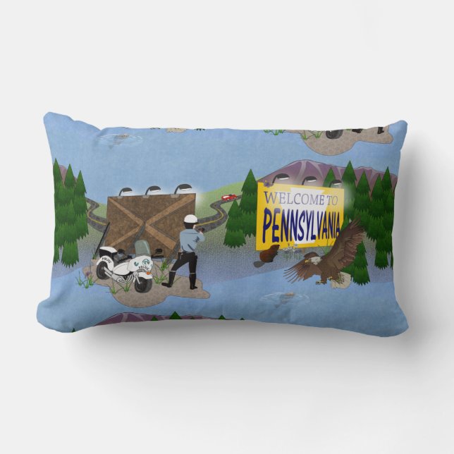 Almofada Lombar Bem-vindo à Pensilvânia (Frente)