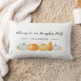 Almofada Lombar Bem-vindo ao nosso Pumpkin Patch