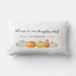 Almofada Lombar Bem-vindo ao nosso Pumpkin Patch