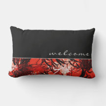 Bem-vindo | Preto branco e Abstrato vermelho